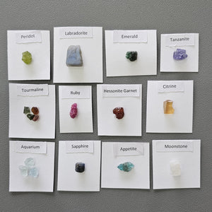 12 Card Natural Mix Rough Gemstones | Unshape | Size:5-15mm - The LabradoriteKing