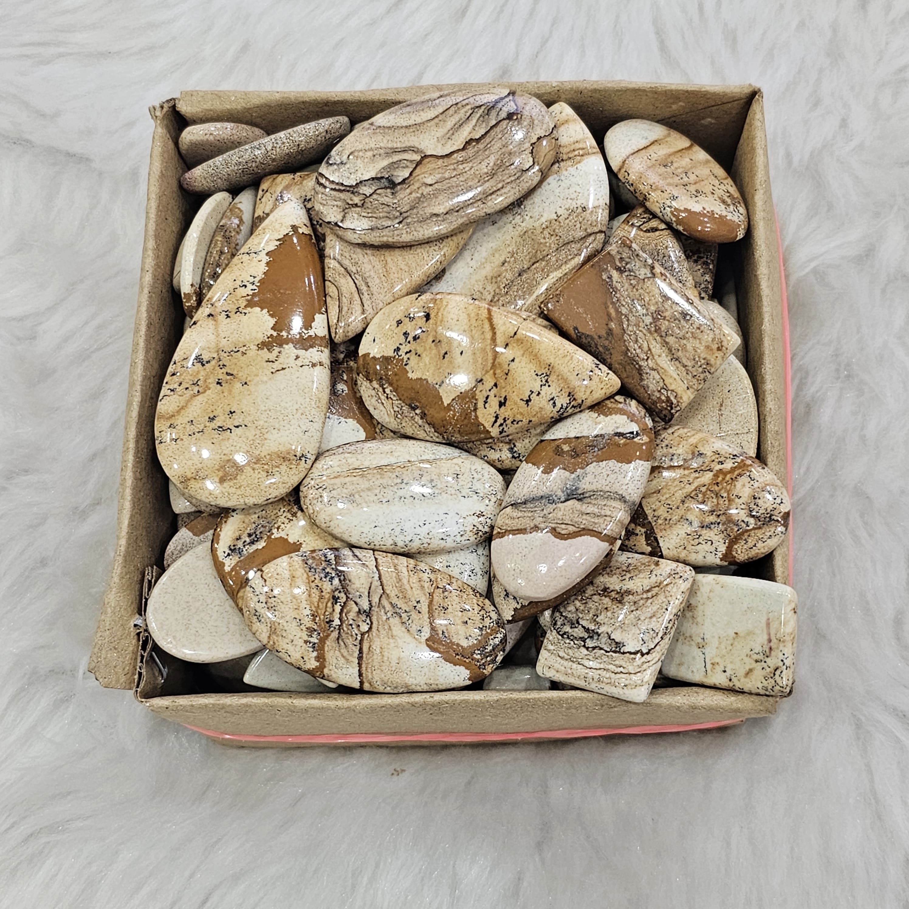 500Gram/1Kg Picture Jasper | 1"-3" Inches  | 90-110 Pcs