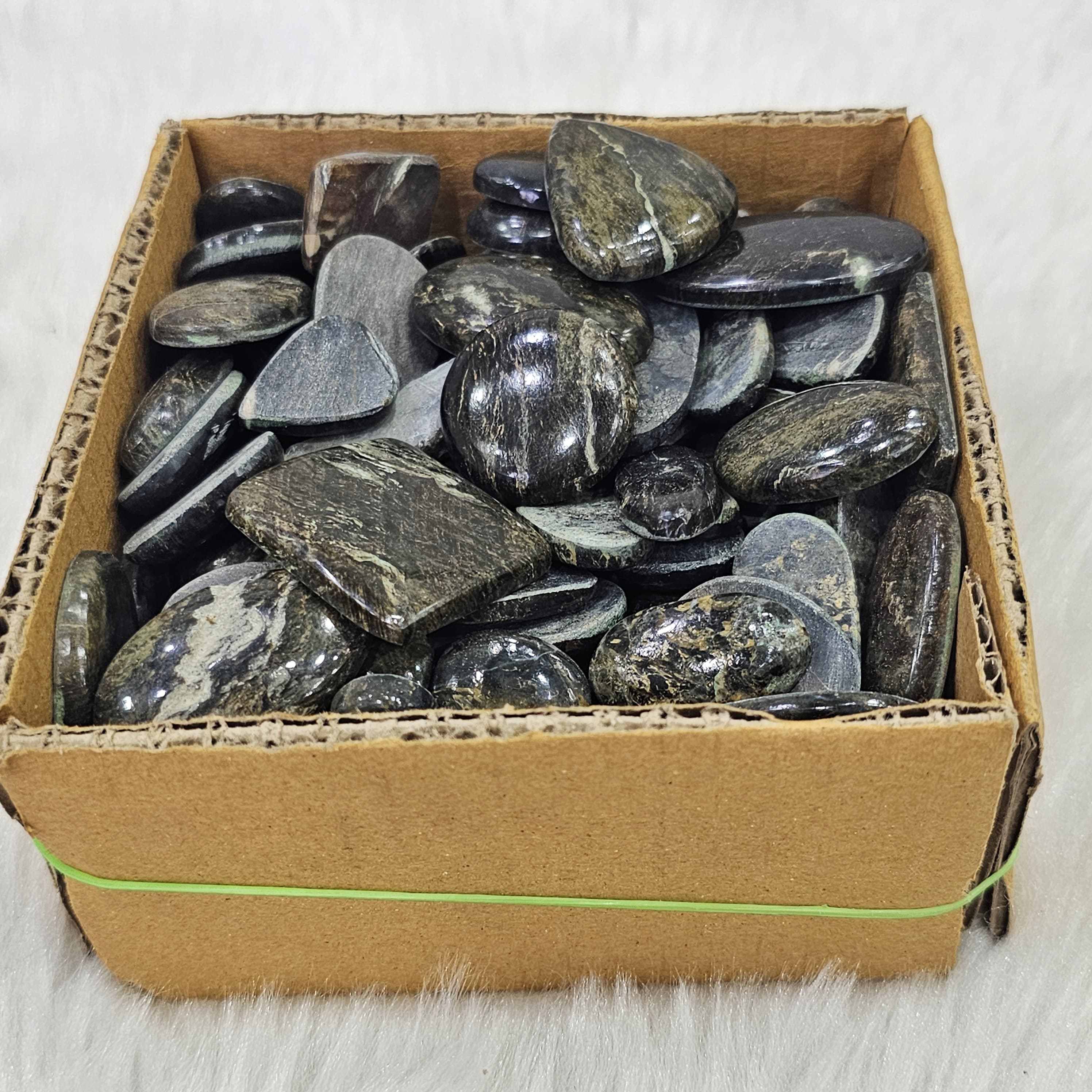 500 Gram Obsidian Martix Cabochons | 40-50 Pcs | 1" to 3" Inches