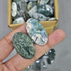 500Gram/1KG Moss Agate Cabochons | 80-100 Pcs | 1" to 3" Inches