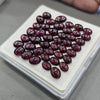 43 Pcs Of Mix Natural Garnet Cabochan | Shape: Oval| Size: 7-9mm