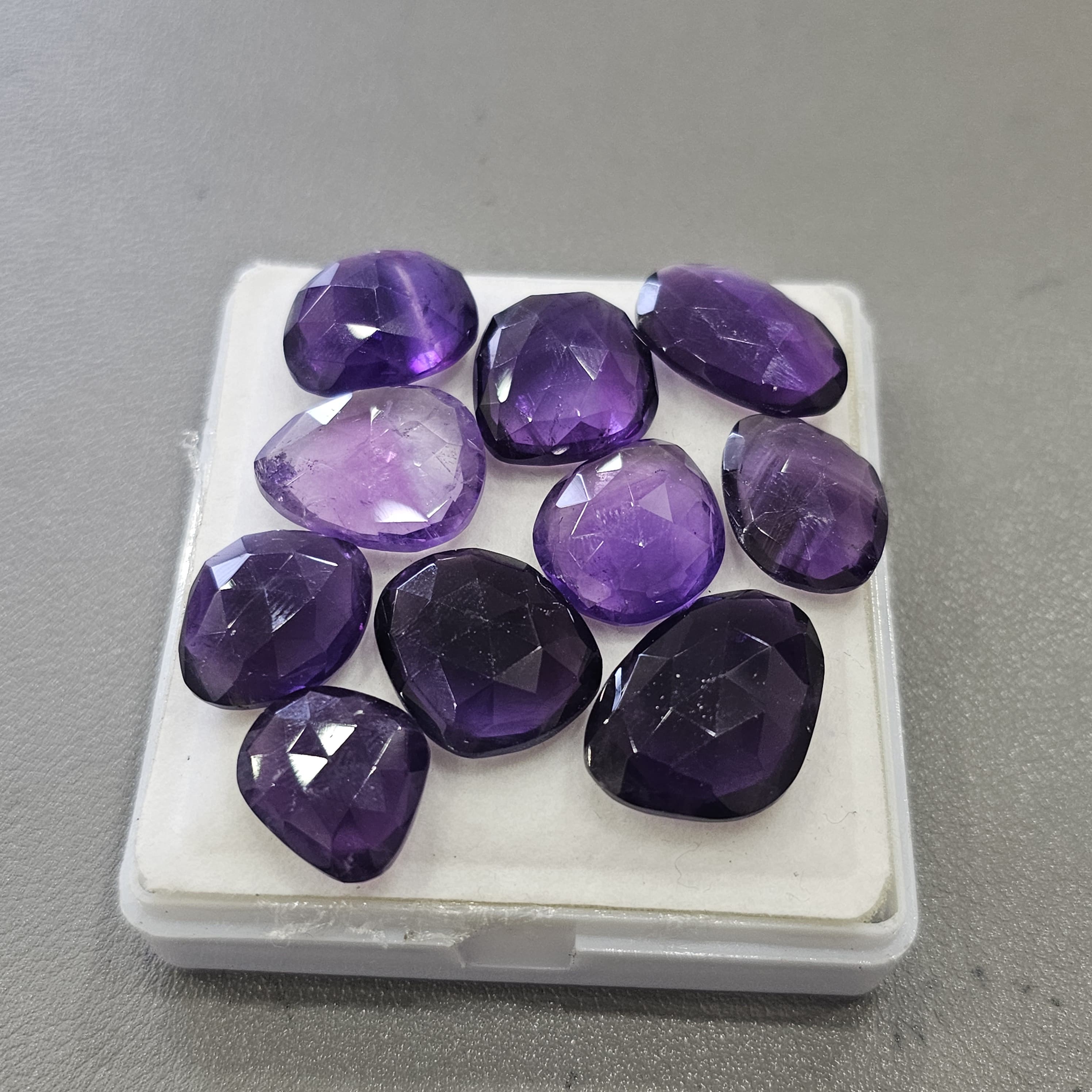 11 Pcs Of Mix Natural Amethyst Rosecut | Shape: fancy| Size: 14-21mm