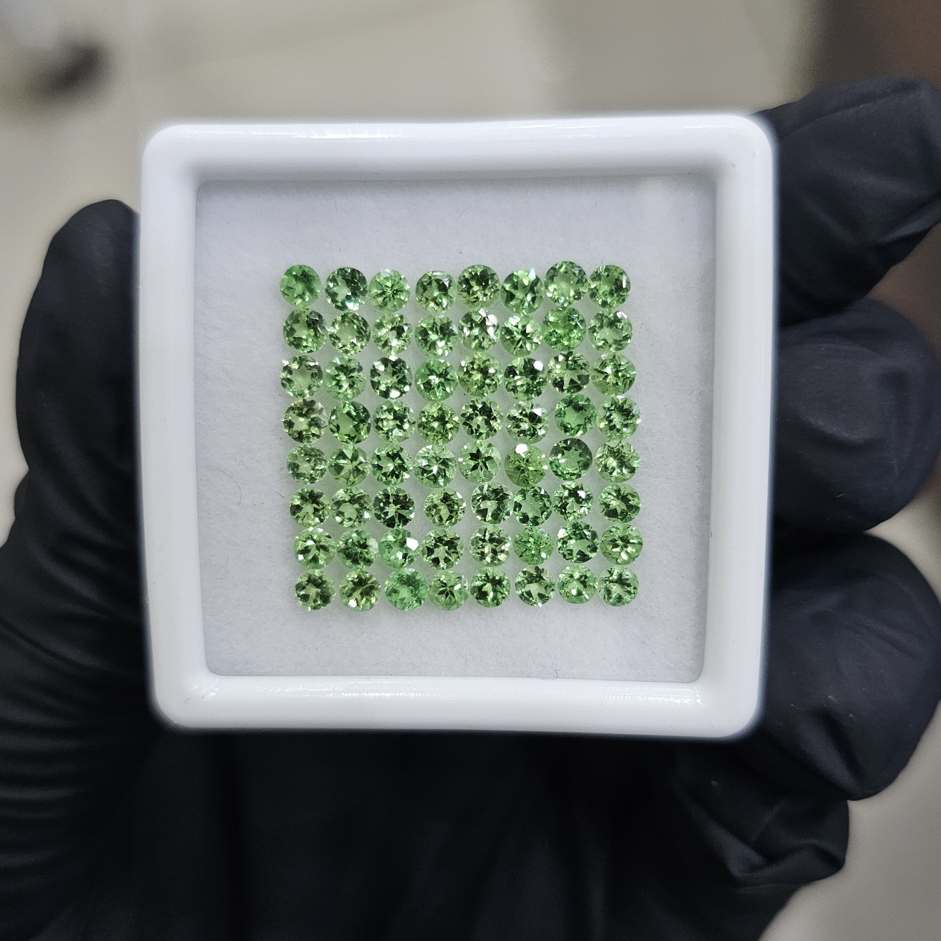 64 Pcs Natural Tsavorite Faceted | Round Shape | Size: 2.80-3.10mm