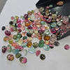 20 Carats of Bi-Color Tourmaline Cabochons | 4–8mm | Natural Bi-Colors