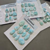 1 Card of Larimar form Dominican Republic | 12 Pcs | 10–30mm - The LabradoriteKing