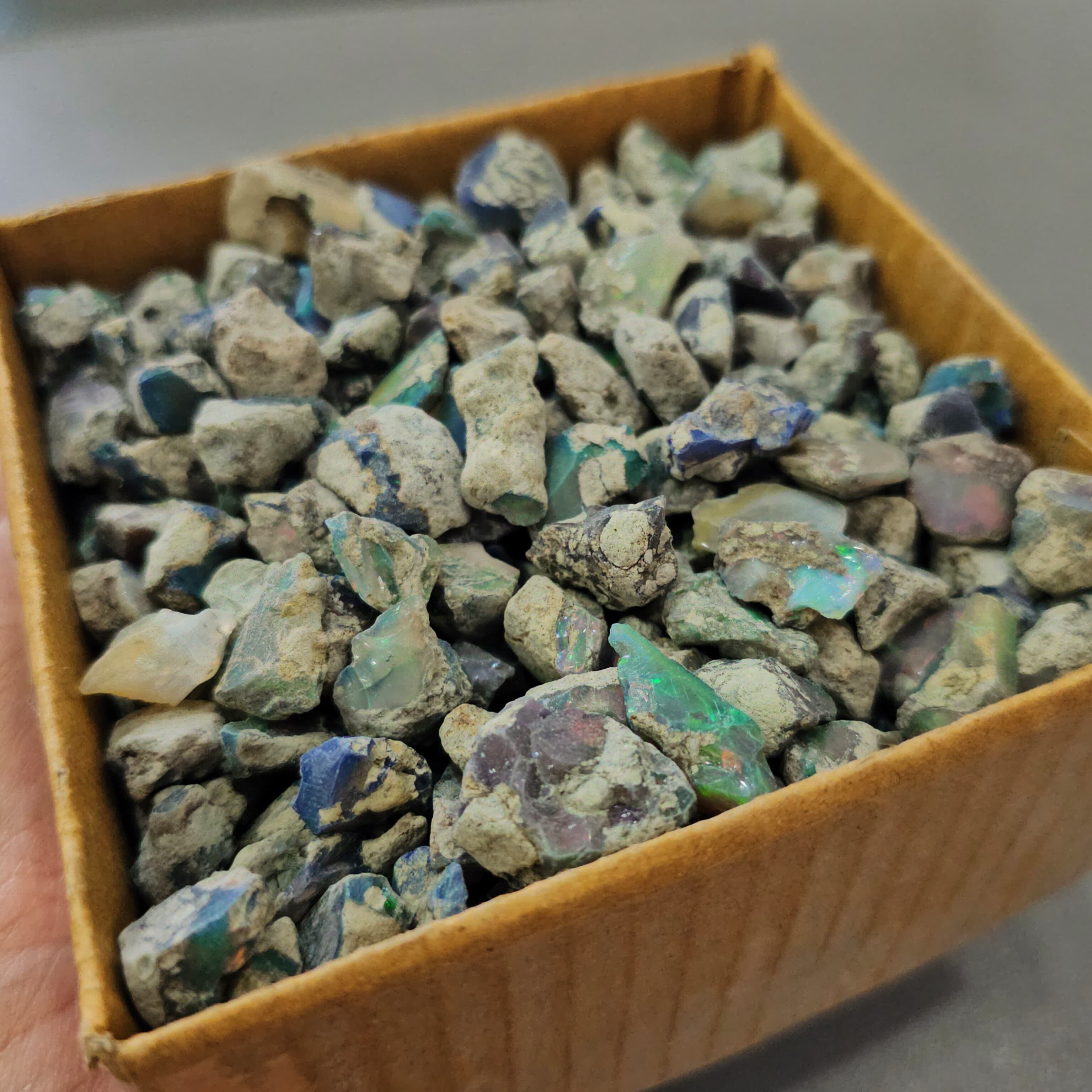 300 Gram Black Smoked Opal Rough Lot |  10–20mm | 300Pcs(Approx.) | Ethiopian