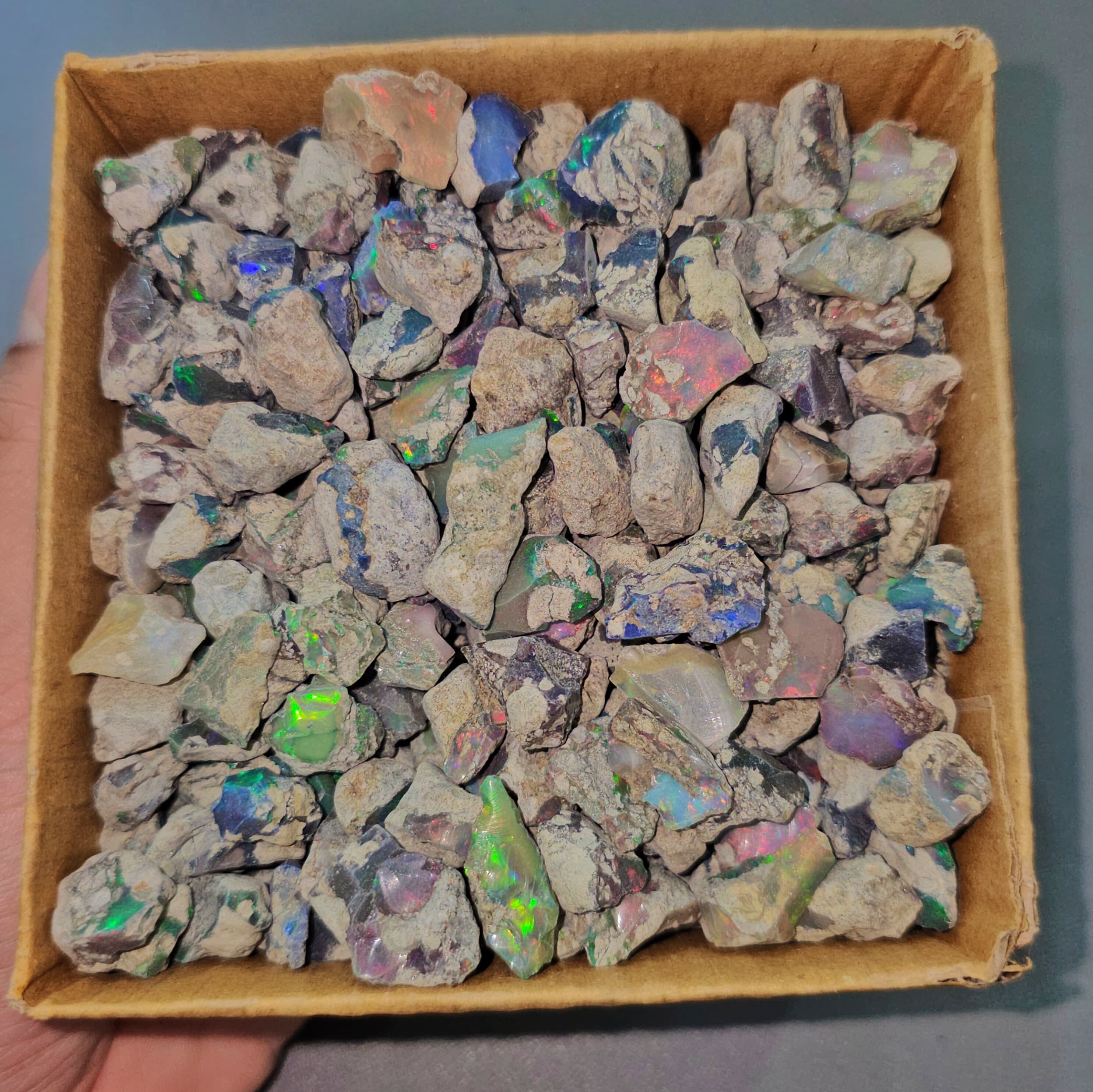 300 Gram Black Smoked Opal Rough Lot |  10–20mm | 300Pcs(Approx.) | Ethiopian