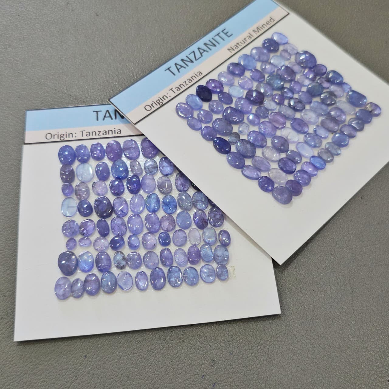 1 Card of Natural Polished Tanzanite Slices | | 4–10mm