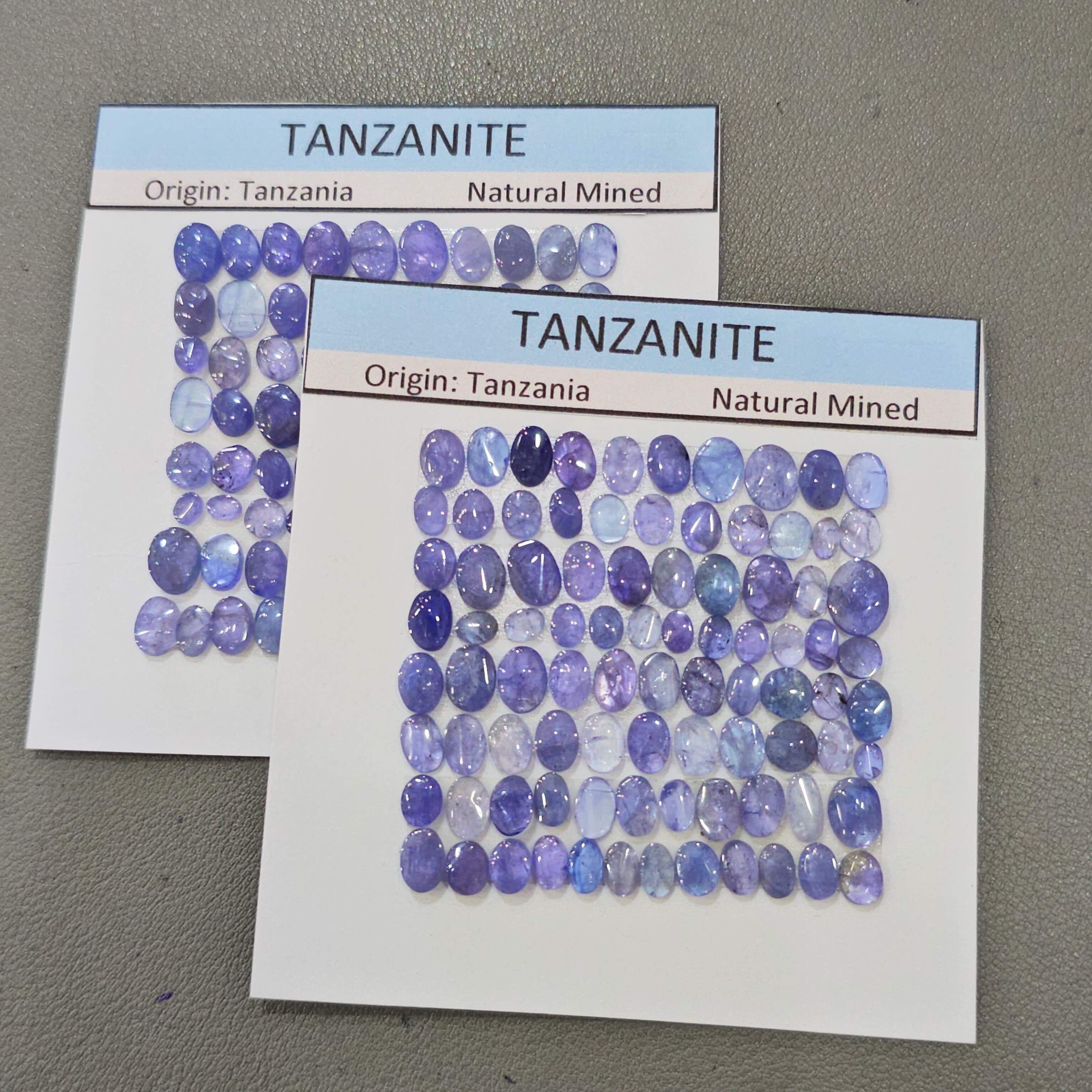 1 Card of Natural Polished Tanzanite Slices | | 4–10mm
