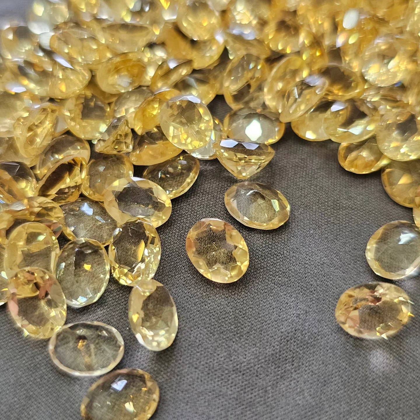 20 Pcs Unheated Citrines | 9-10mm Ovals - The LabradoriteKing