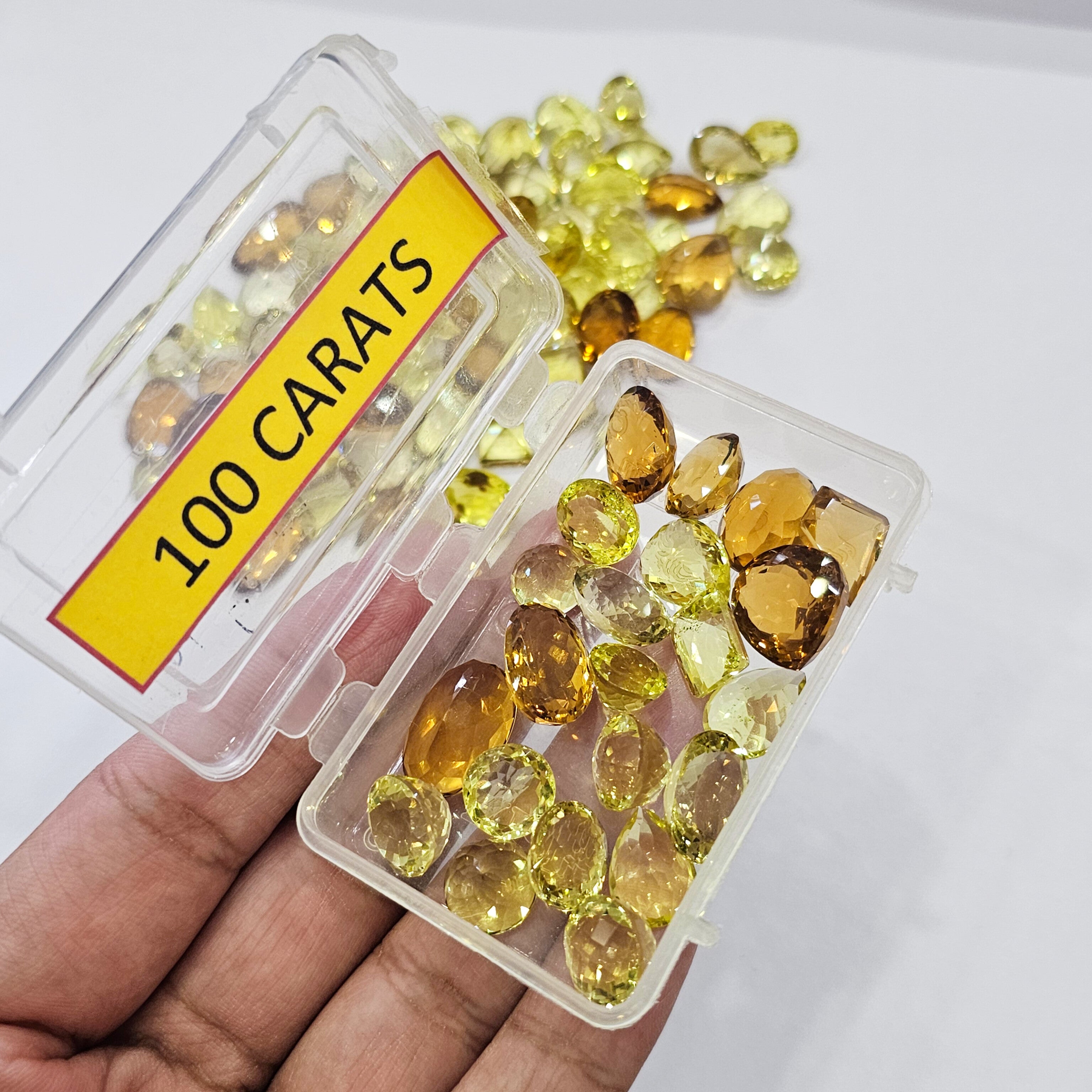Week1: 100Cts of Natural Green Gold Quartz & Imperial Quartz | 10–20mm | 15–20 Pcs