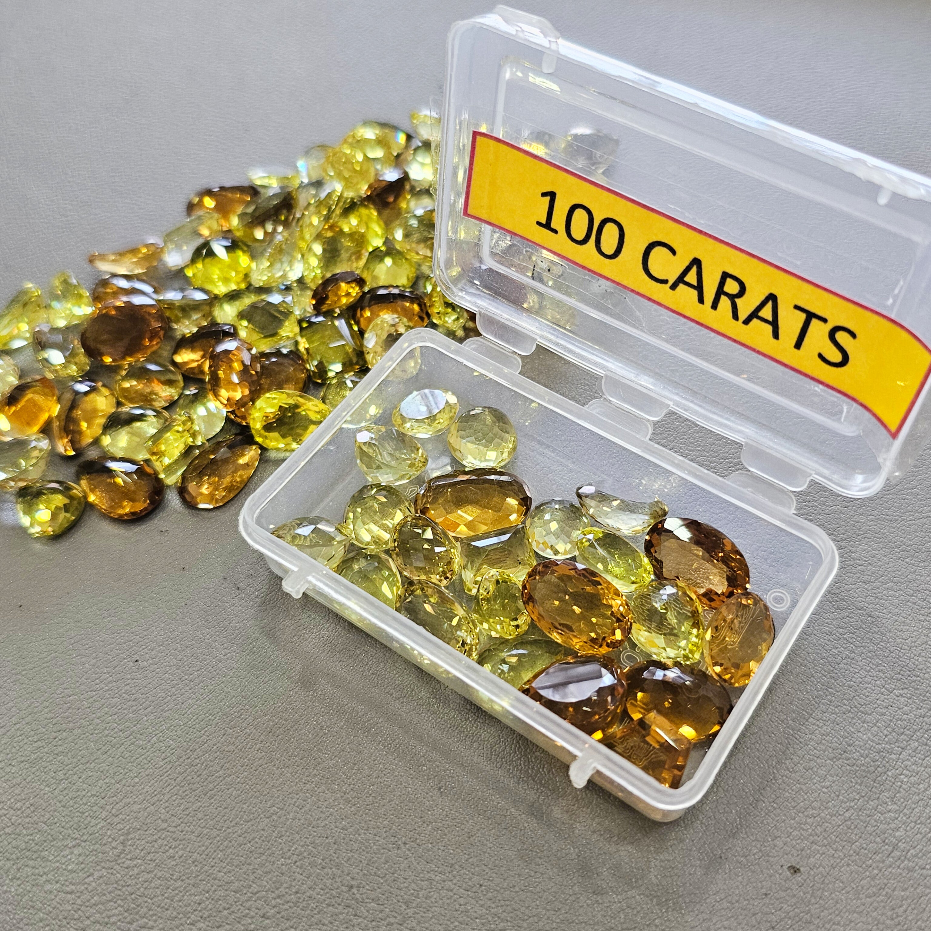 Week1: 100Cts of Natural Green Gold Quartz & Imperial Quartz | 10–20mm | 15–20 Pcs