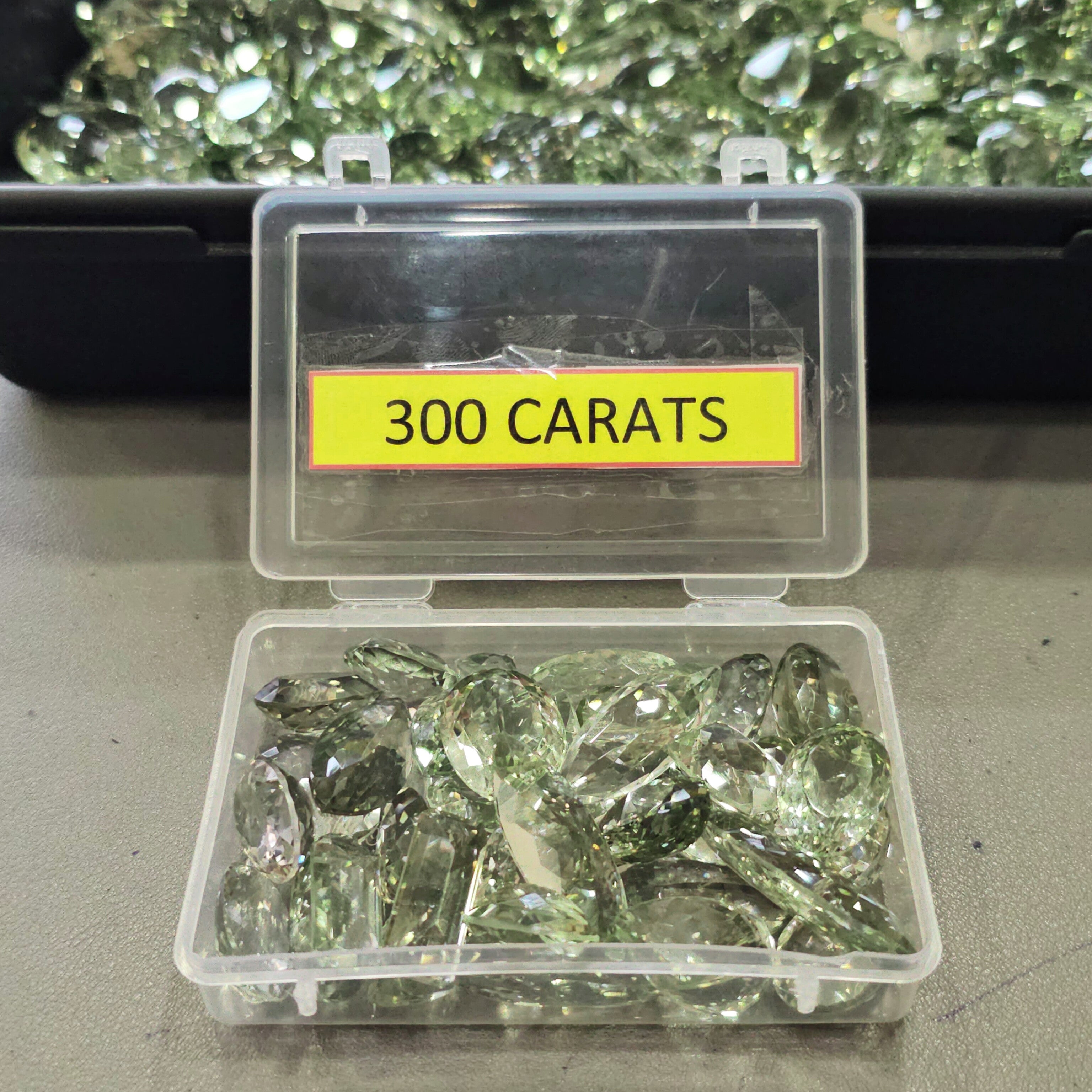 Week1: 300Cts Natural Prasiolite Faceted Gemstones | 15–30mm | 20–25 Pcs