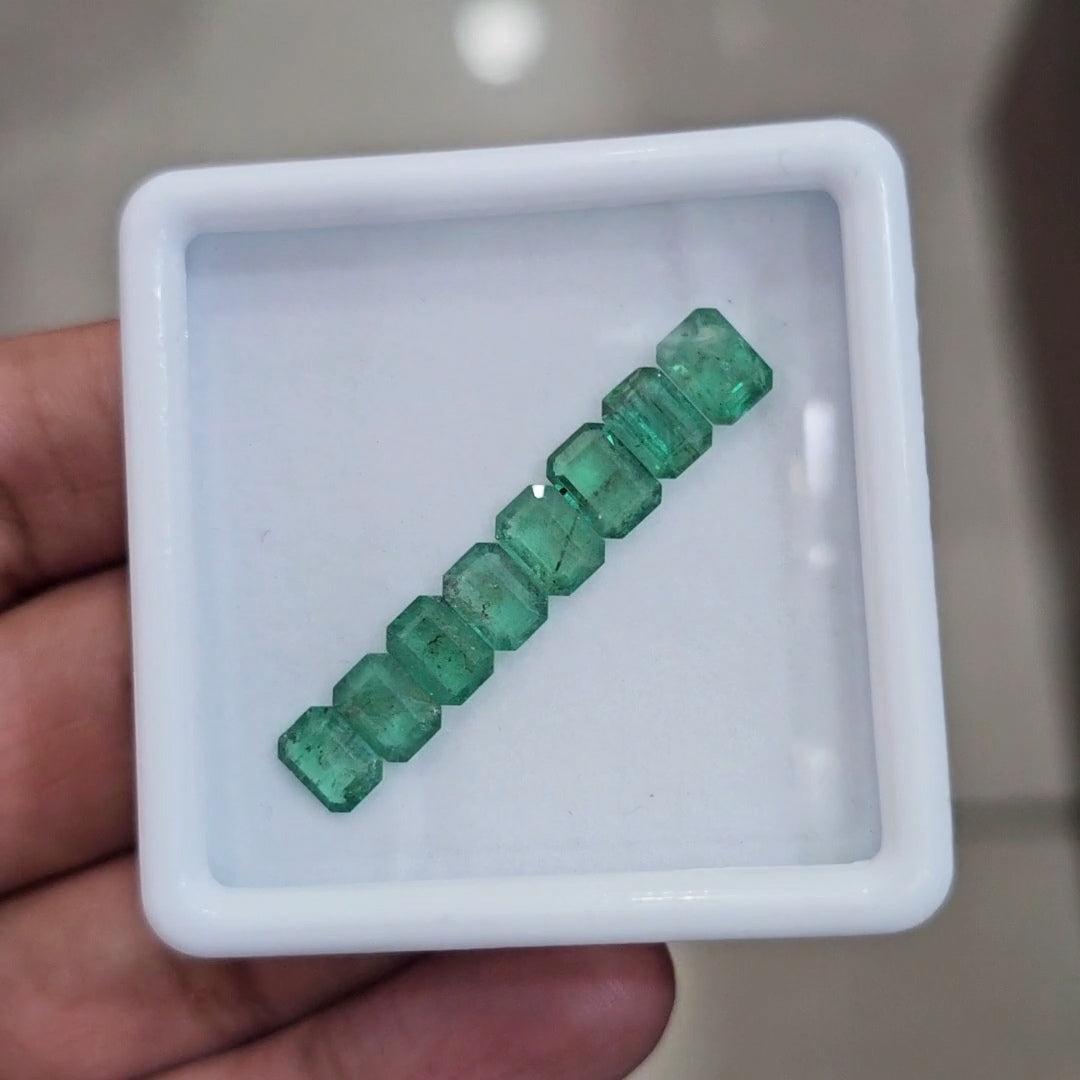 pcs Of Natural Emerald Faceted | 7x5mm| Rectangle - The LabradoriteKing