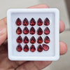 20pcs Natural Mozambique Cherry Garnet Faceted | Pear | Size: 8x6mm - The LabradoriteKing