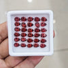30pcs Natural Mozambique Cherry Garnet Faceted | Pear | Size: 7x5mm - The LabradoriteKing