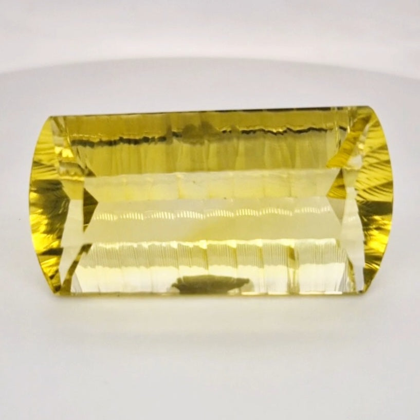 Natural  Lemon Quartz Concave Cut | Shape: Rectangle | 40x20mm - The LabradoriteKing