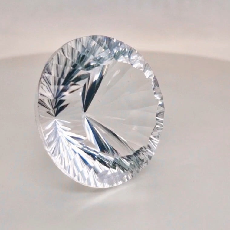 Natural  Clear Quartz Concave Cut | Shape: Oval | 29mm - The LabradoriteKing