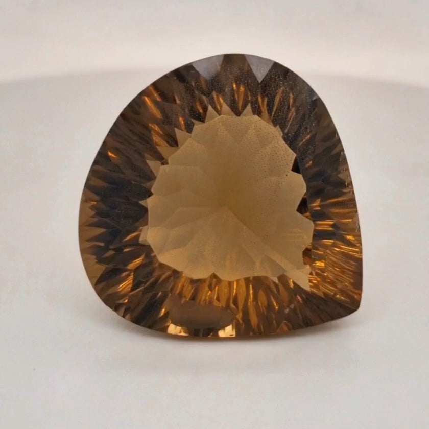 Natural Smoky Quartz Concave Cut | Shape: Teardrop | 30mm - The LabradoriteKing