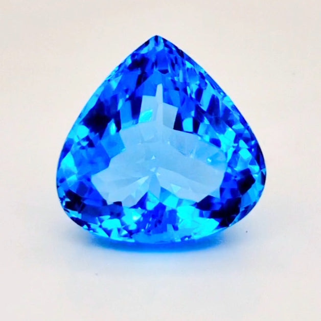 Natural Swiss Blue Topaz Faceted | Teardrop | 17mm - The LabradoriteKing
