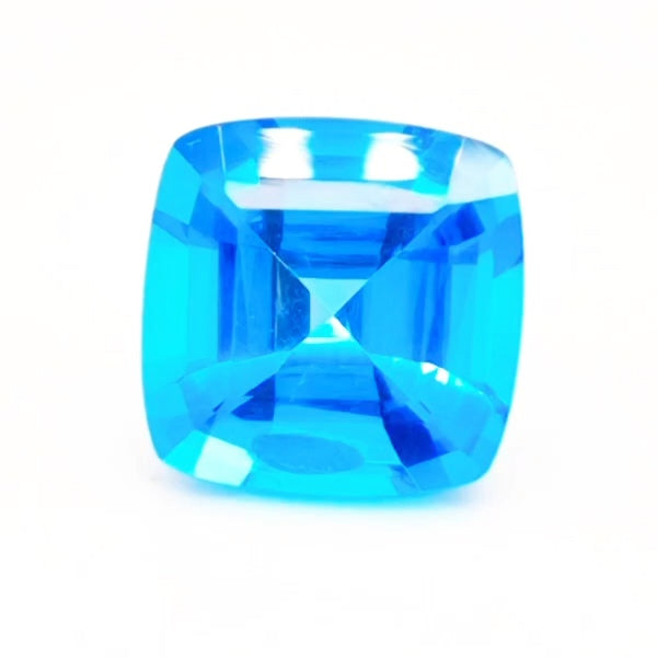 Natural Swiss Blue Topaz Faceted | Square | 14mm - The LabradoriteKing