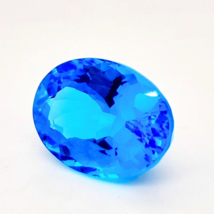 Natural Swiss Blue Topaz Faceted | Oval | 17x13mm - The LabradoriteKing