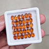 30 Pcs Of Natural Hessonite Garnet Faceted | Shape: Oval | Size:7x5mm - The LabradoriteKing