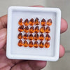 24 Pcs Of Natural Hessonite Garnet Faceted | Pear | Size:7x5mm - The LabradoriteKing