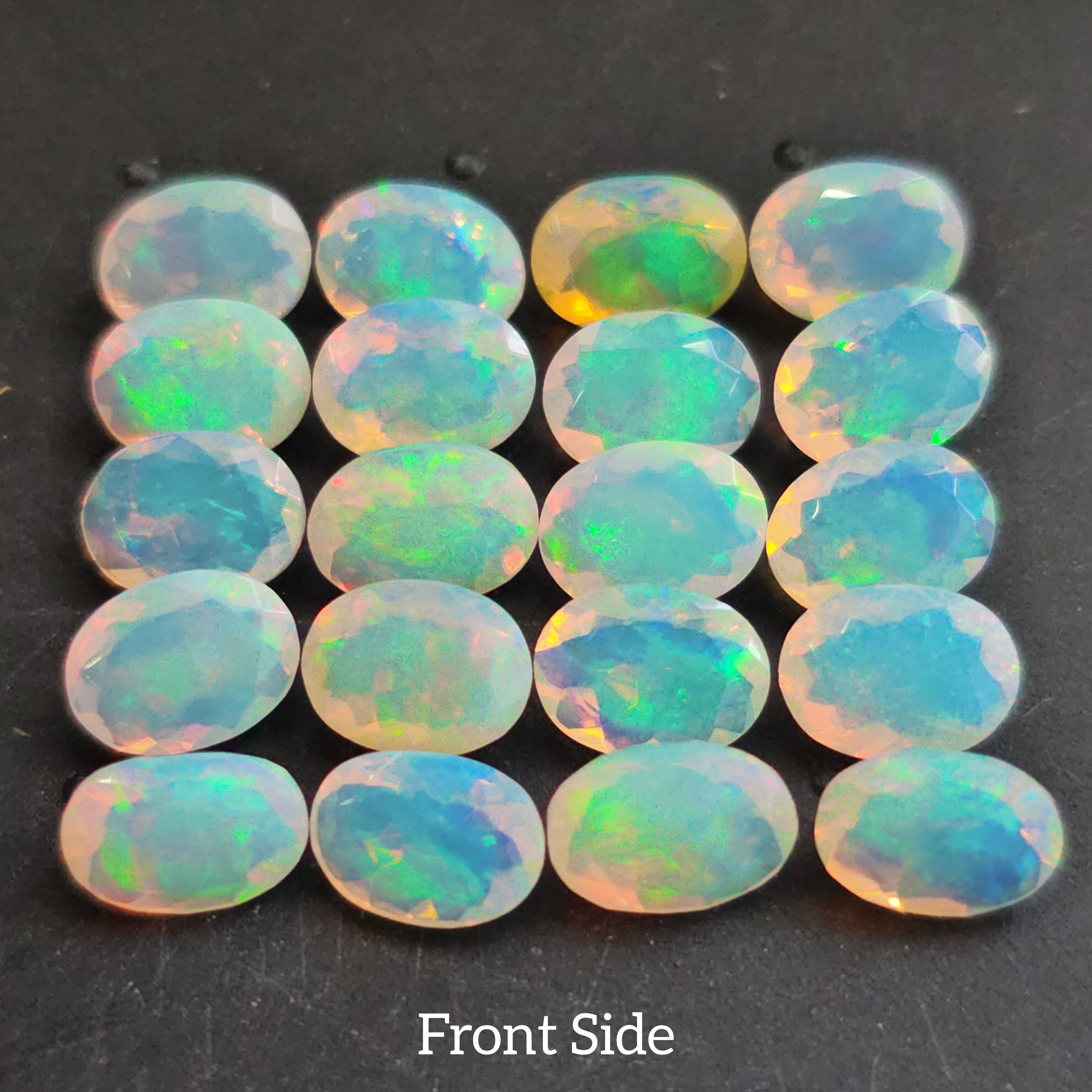 20 Pcs of Calibrated Faceted Welo Opals | 7x5mm, 8x6mm, 9x7mm - The LabradoriteKing