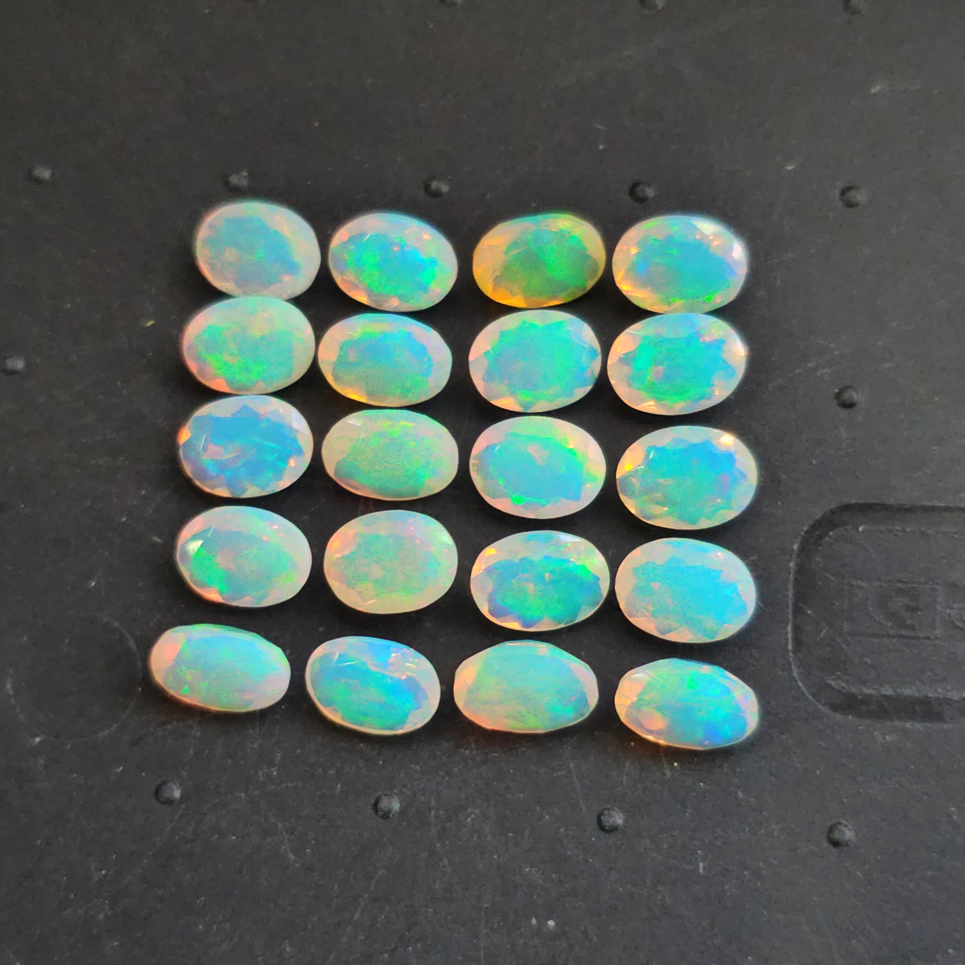 20 Pcs of Calibrated Faceted Welo Opals | 7x5mm, 8x6mm, 9x7mm - The LabradoriteKing