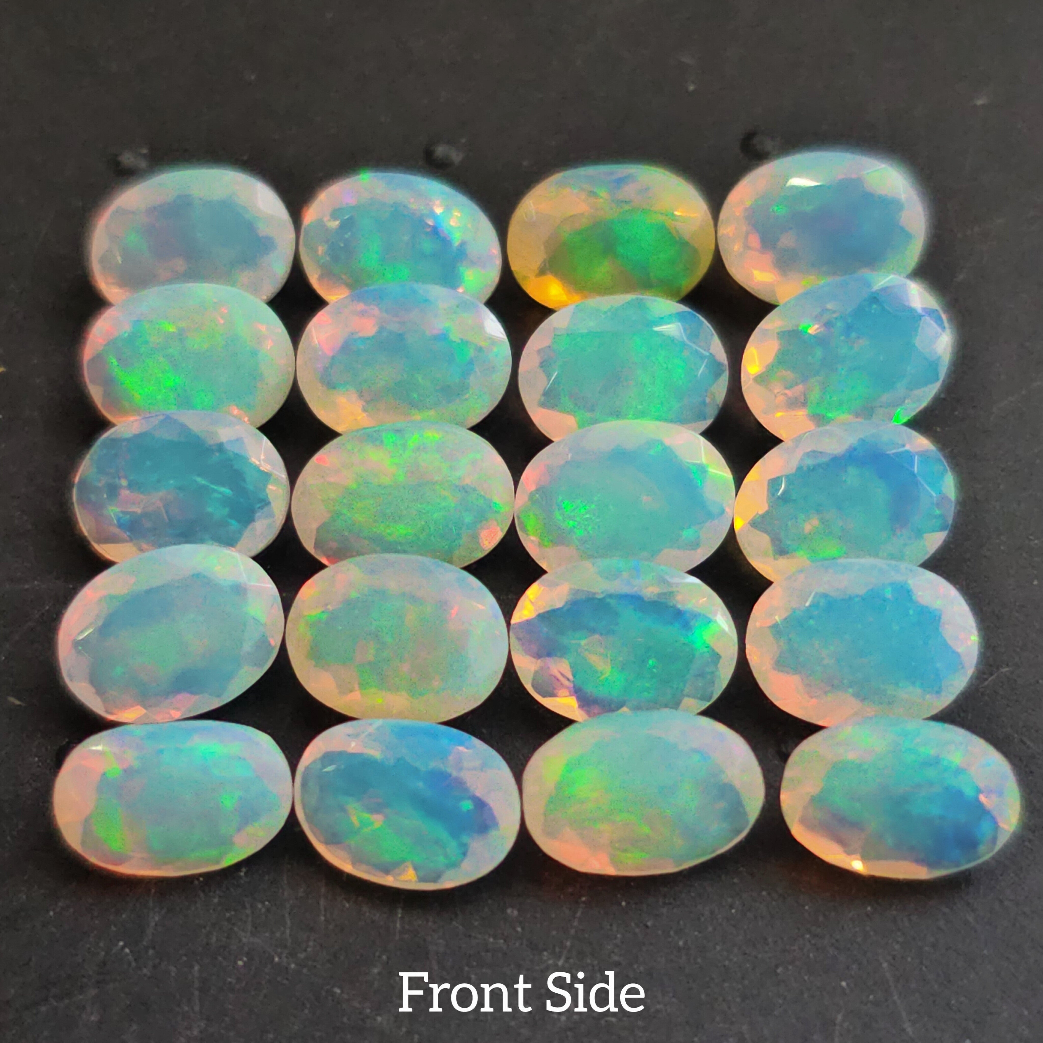 20 Pcs of Calibrated Faceted Welo Opals | 7x5mm, 8x6mm, 9x7mm - The LabradoriteKing