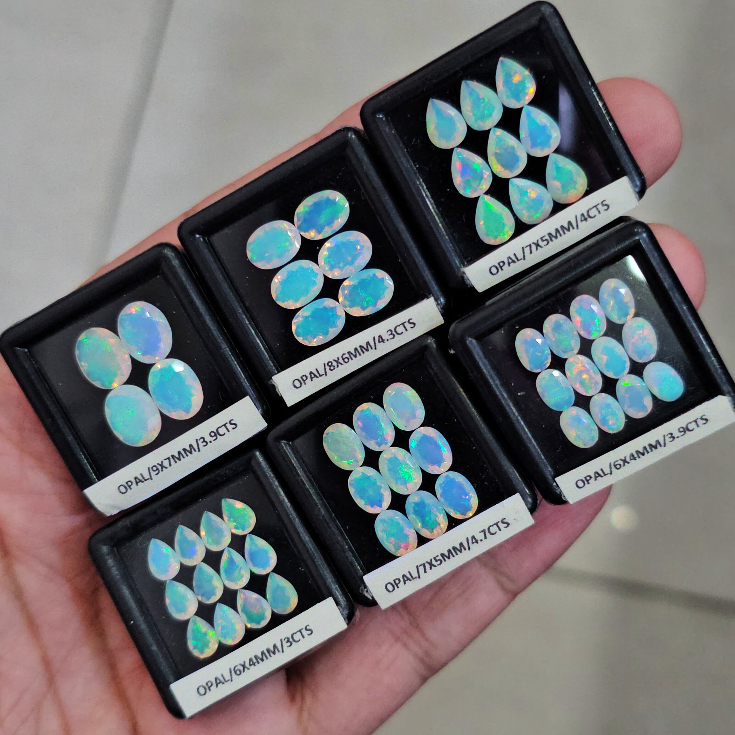 6 Box of Faceted Natural Opal | 6mm to 9mm | Comes with Box - The LabradoriteKing