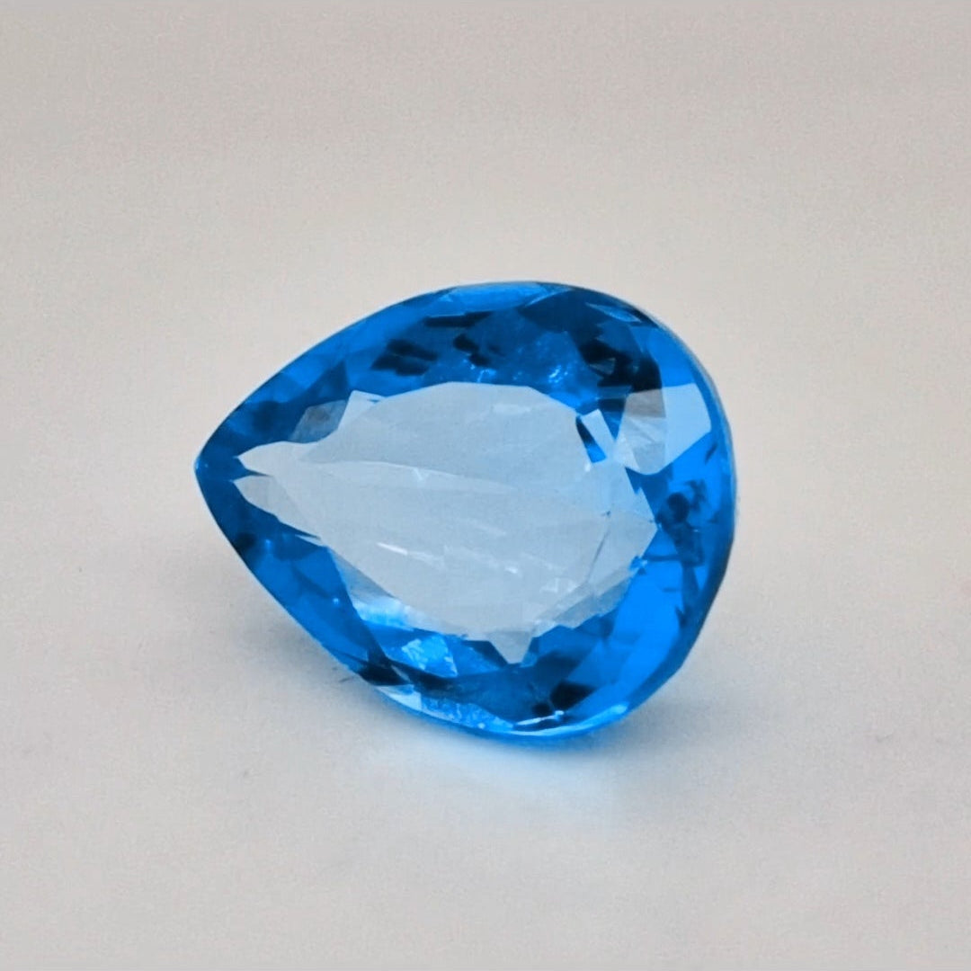 Natural Swiss Blue Topaz Faceted | Pear| 16x12mm - The LabradoriteKing