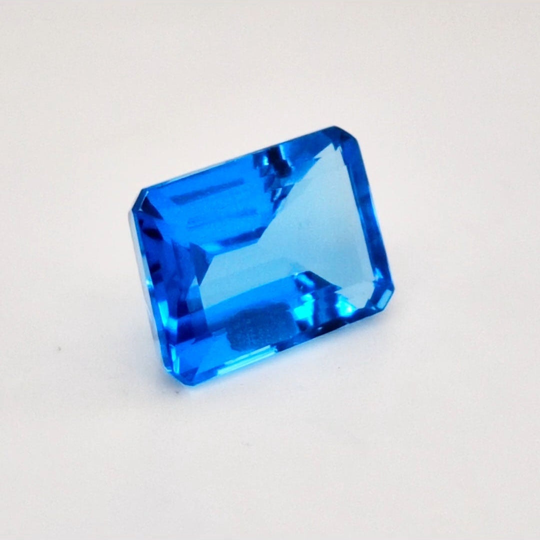 Natural Swiss Blue Topaz Faceted | Rectangle | 14x10mm - The LabradoriteKing