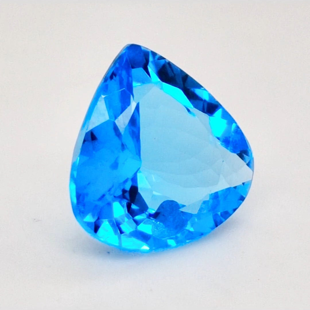 Natural Swiss Blue Topaz Faceted | Teardrop | 15mm - The LabradoriteKing