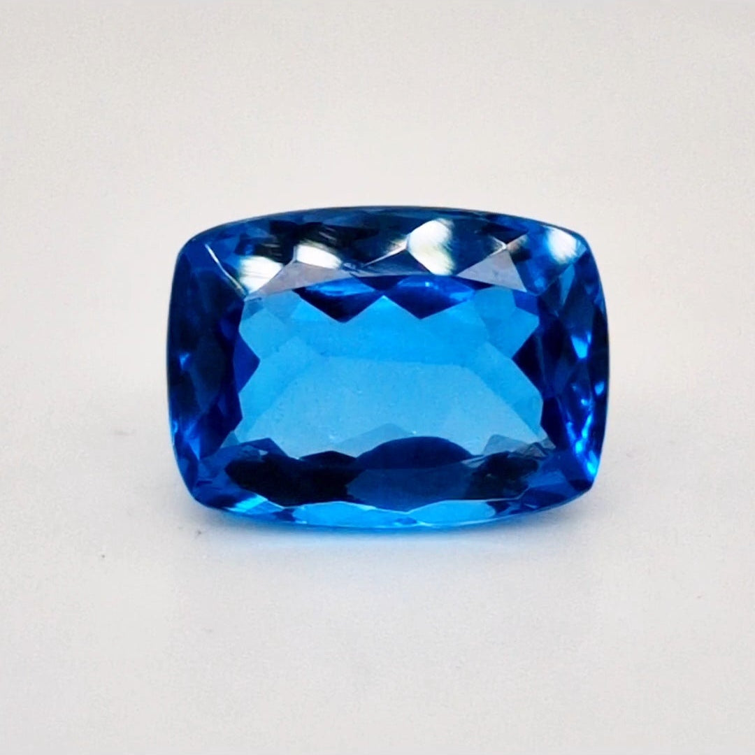 Natural Swiss Blue Topaz Faceted | Rectangle | 14x10mm - The LabradoriteKing
