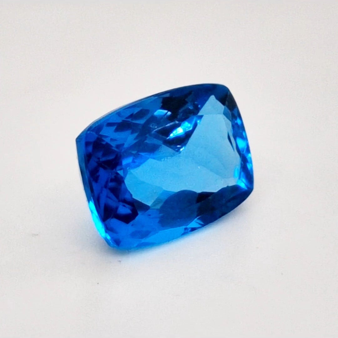 Natural Swiss Blue Topaz Faceted | Rectangle | 14x10mm - The LabradoriteKing