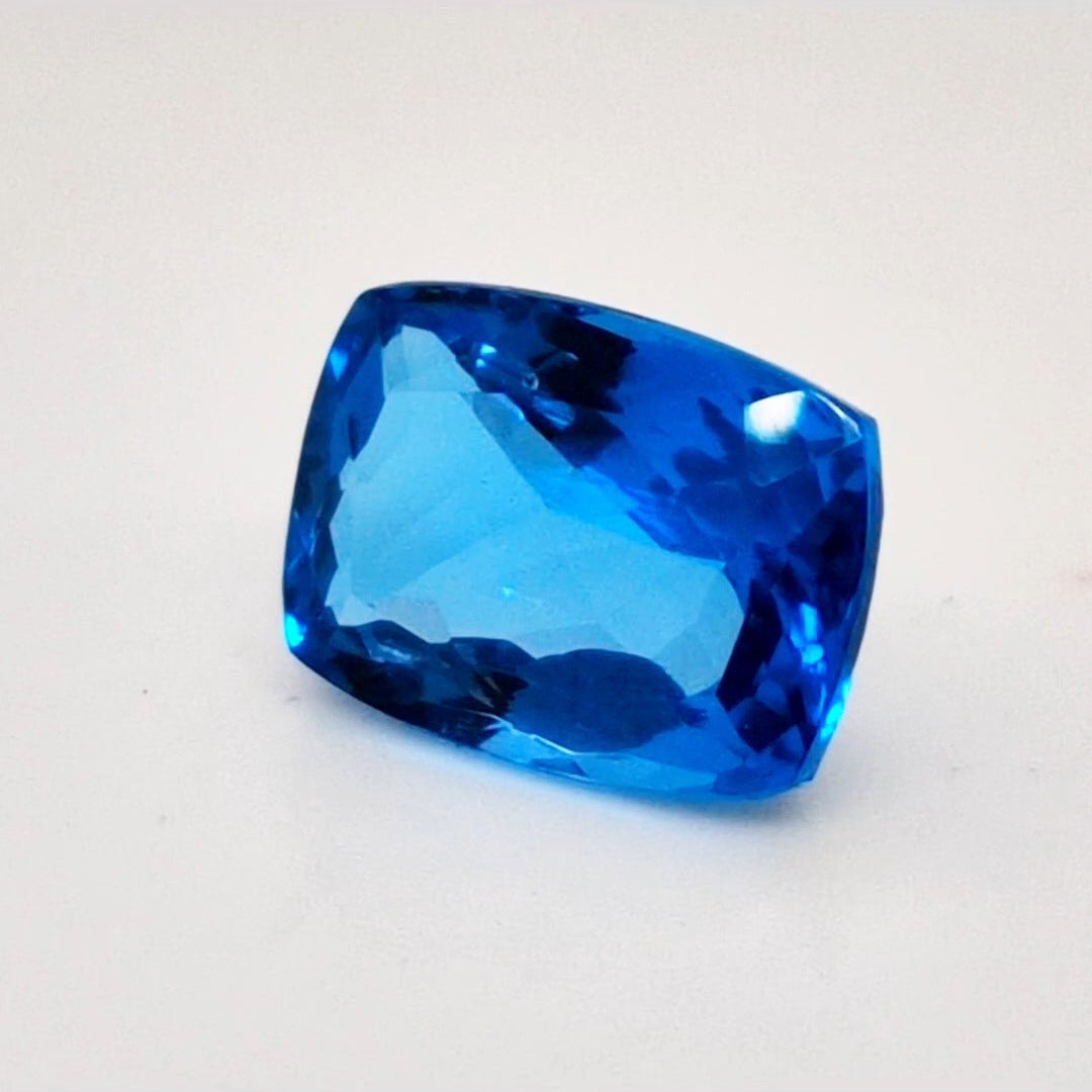 Natural Swiss Blue Topaz Faceted | Rectangle | 14x10mm - The LabradoriteKing
