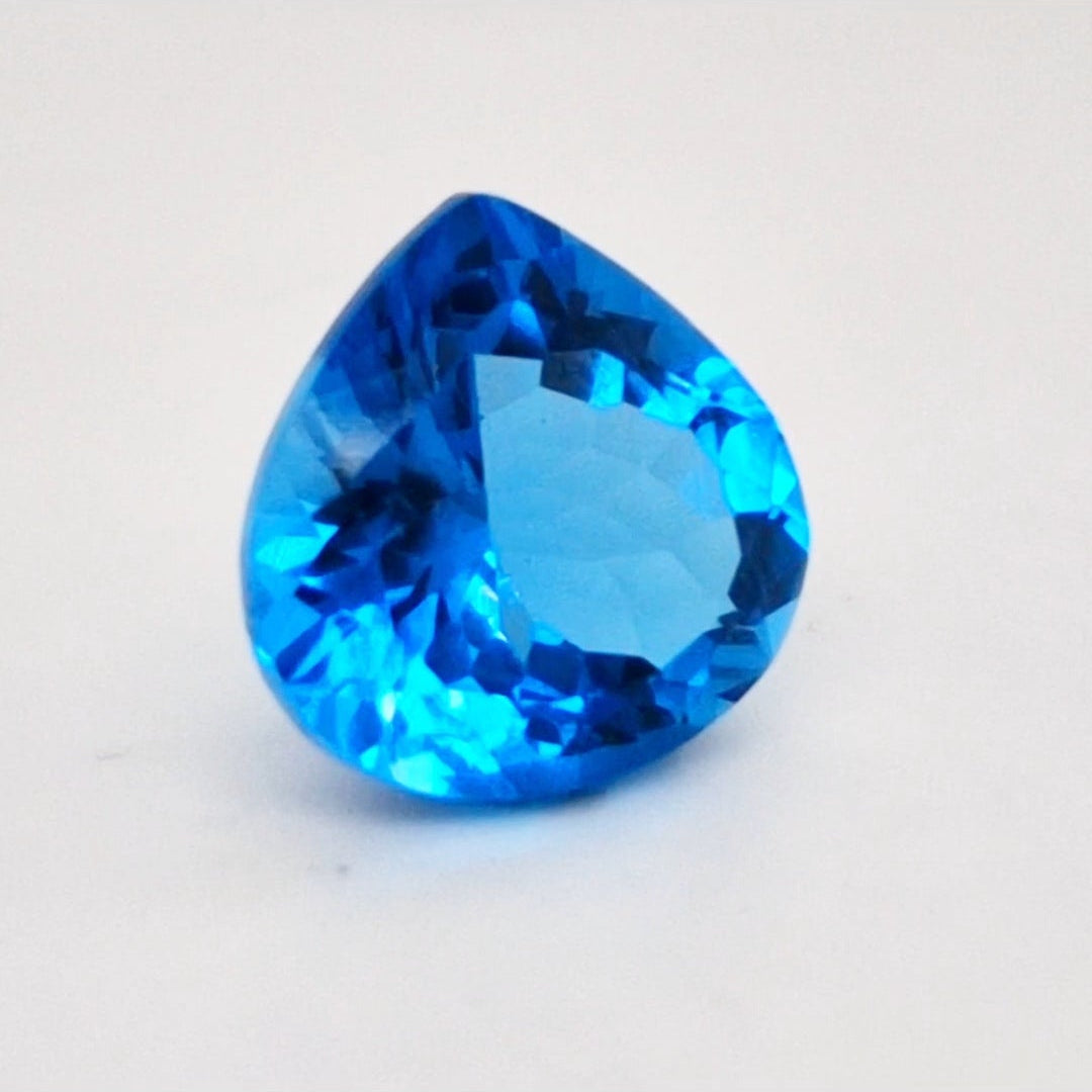 Natural Swiss Blue Topaz Faceted | Teardrop | 13mm - The LabradoriteKing