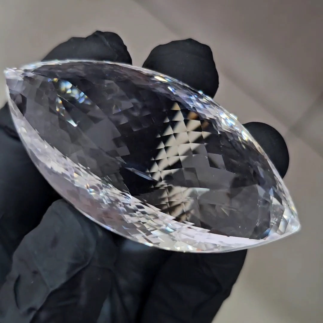 335Cts | Natural Jambo Clear Quartz Faceted | Marquise | 64x35mm