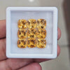 9Pcs Of Natural Citrine Faceted | Square | Size: 8mm