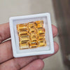 13Pcs Of Natural Citrine Faceted | Rectangle | Size: 7-12mm