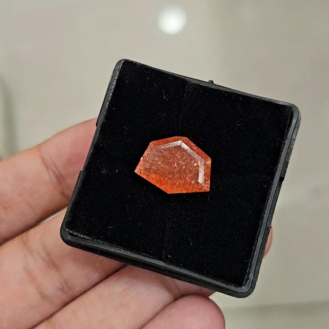 1Pcs Natural Sunstone Faceted | Fancy | Size: 15x12mm