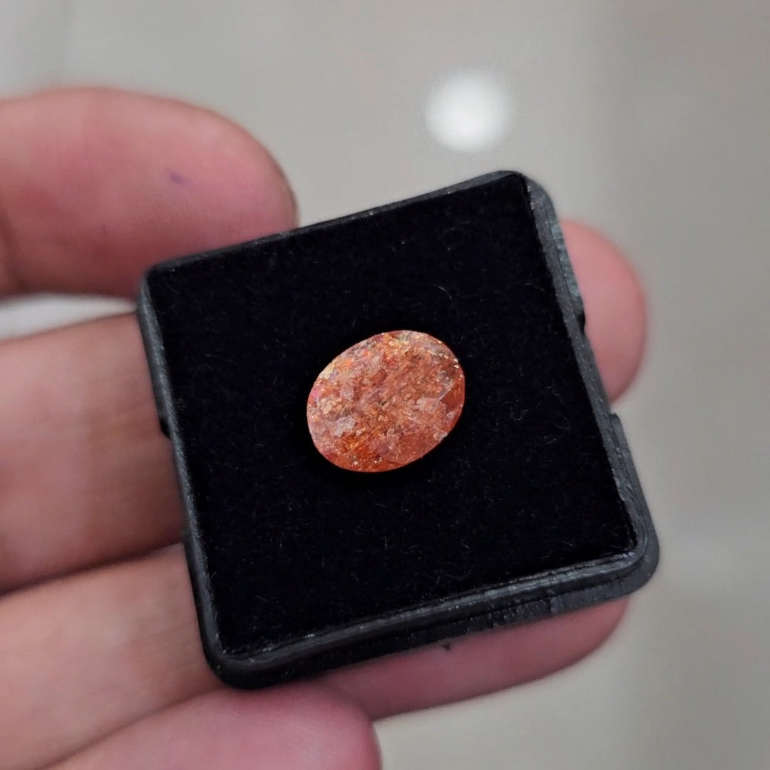 1Pcs Natural Sunstone Faceted | Oval | Size: 10x8mm