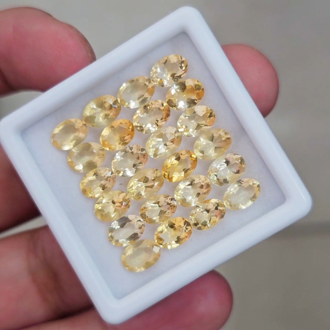 24Pcs Of Natural Citrine Faceted | Oval  | Size: 7x5mm