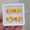 4Pcs Of Natural Citrine Faceted | Mix Shape  | Size: 17-19mm