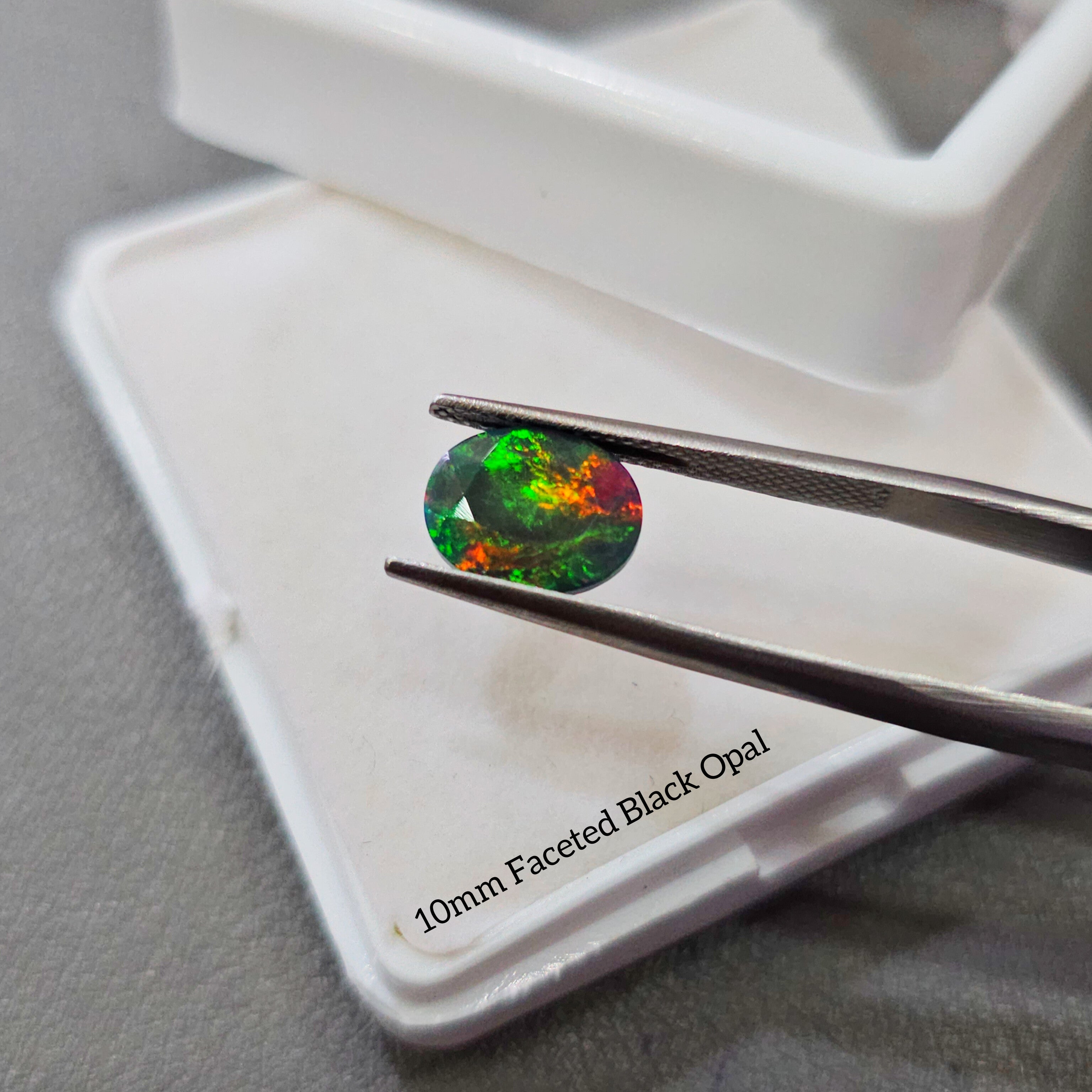 1 Piece of Faceted Black Opal | Random Pick 10mm to 11mm