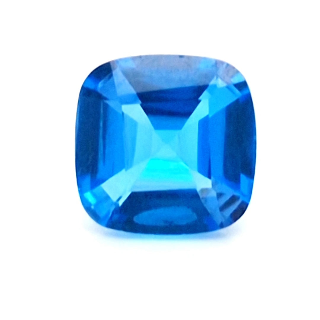 Natural Swiss Blue Topaz Faceted | Square | 13mm