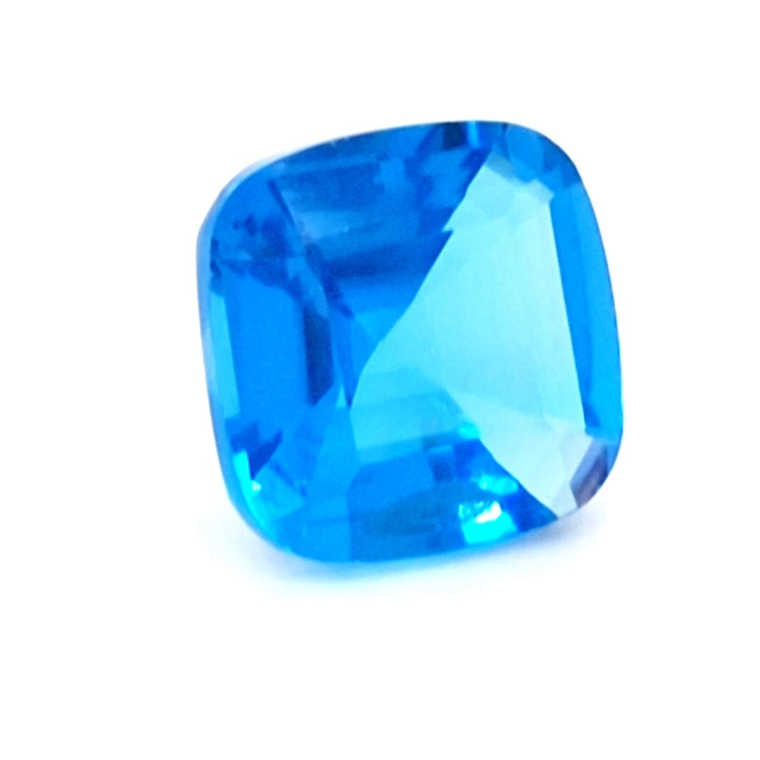 Natural Swiss Blue Topaz Faceted | Square | 13mm