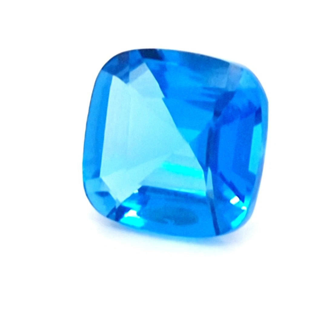 Natural Swiss Blue Topaz Faceted | Square | 13mm
